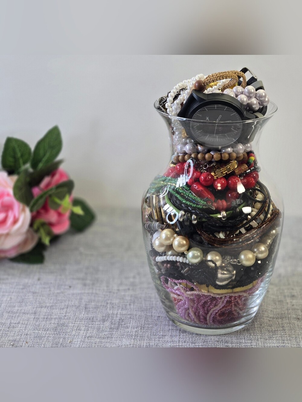Mistery Costume Jewelry Jar Vintage To‎ Now To Wear Or For Parts
